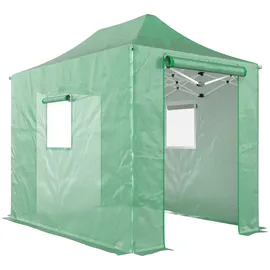 Outsunny Pop Up Gewächshaus Kunststoff Grün Folie 200 cm x 300 cm