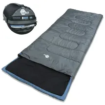 your GEAR Schlafsack Marin -7°C Deckenschlafsack 220x80 cm - 3 Jahreszeiten Camping Schlafsack mit Kissenfach - Als Decke nutzbar - Outdoorschlafsack rechteckig - Komfort +11 °C/Extrem -7 °C