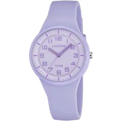 Quarzuhr CALYPSO WATCHES "Trendy", lila (helllila, lila), Armbanduhren, Damen, Armbanduhr, Damenuhr, analog