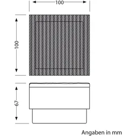 ledscom.de 5er-Set LED Pflasterstein CUS Bodenleuchte für außen, warm-weiß, IP67, 230V, 10x10cm
