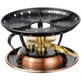 Stöckli Fondue Stöckli Rechaud Kupferbrüniert Dochtenbrenner- Swiss made