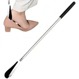 Murman Schuhanzieher Lang | Schuhlöffel Edelstahl Ausziehbar | Schuhanzieher Teleskopisch Aus Metall | Tragbarer Schuhhelfer Für Senioren, Männer, Frauen, Jungen Und Mädchen (31cm - 65cm) - Siehe Beschreibung