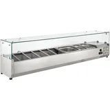 GastroHero Kühlaufsatz ECO 8 x GN 1/4 mit Glasaufsatz 1600 mm