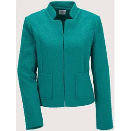 Madeleine Stilvoller Businessblazer mit Stehkragen in petrol | Gr.: 38