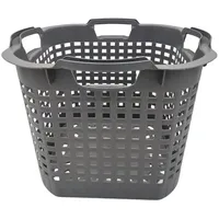 Buri - Wäschekorb Set Universalkorb vers Farben Stapelkörbe Gartenkörbe Korb robust - dunkelgrau, 1 Stück