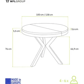 WFL GROUP Lefkas Ø 100 cm braun