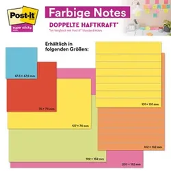 POST-IT Haftnotizblock Z-Notes Playful 6x90BL R330-6SS-PLAY 76x76mm