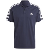 adidas Herren Polo Shirt (Short Sleeve) M 3S Pq Ps, blau