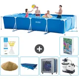 Rechteckiger Frame Pool - 450x220x84 Cm - 7-teilig  S133