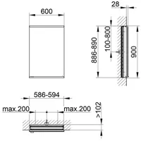 Keuco Royal Modular 2.0 DALI 600x900x120mm, 1 SD, WE,