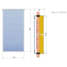 Sunex Flachkollektoren Solaranlage Solarkollektor Flachkollektor Solarplatte Solar amx 2.51