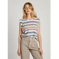 Pepe Jeans für Damen. PL505887 Mehrfarbiges Eva-T-Shirt (M), Lässig,