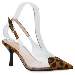 Damen Slingpumps in Hellbraun Leo