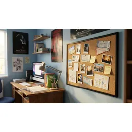 ALLboards Pinnwand 90 x 60 cm Braun/Schwarz