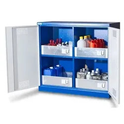 Chemikalien-Kleinteillagerschrank Shorty Breite 1200 mm, Typ CS 120-4