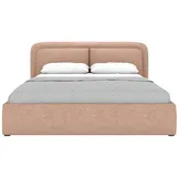 FEDVE Polsterbett, Braun, Textil, 140x200 cm, Schlafzimmer, Betten, Polsterbetten