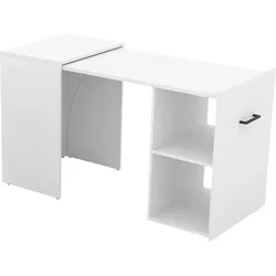Schreibtisch INOSIGN "Smart", weiß, B:60cm H:75cm T:41,5cm, Tische, platzsparende Kommode ausziehbar zu einem kompletten Arbeitsplatz