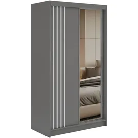 MKS Schiebetürenschrank DIANA 120 x 216 x 61 cm Grau