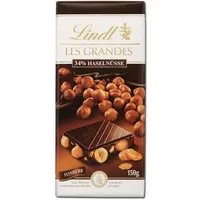 (34,87€/1kg) Lindt Les Grandes Noisette Noir, Schokolade, 150g Tafel