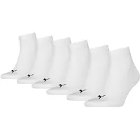 Puma Socken Quarter Plain ECOM 6er Pack Weiß 43-46