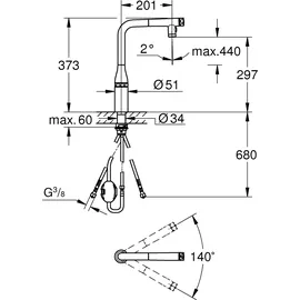 Grohe Essence SmartControl Spültischbatterie Chrom
