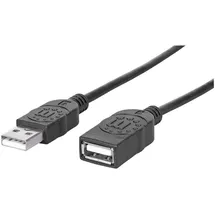 Manhattan USB-A auf USB-A 1,0 m Schwarz