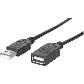 Manhattan USB-A auf USB-A 1,0 m Schwarz