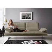 W.Schillig Designsofa Flachgewebe 3-Sitzer Braun