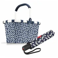 REISENTHEL® Einkaufskorb carrybag frame Set Signature Navy, mit umbrella pocket duomatic blau
