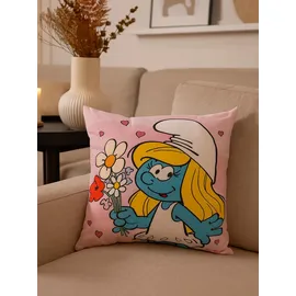 UNITED LABELS Die Schlümpfe Kissen 40 x 40 cm Rosa
