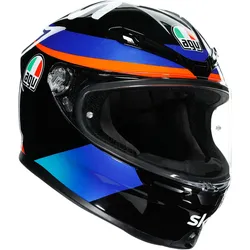 AGV K6 Marini Sky Racing Team 2021 Helm, zwart-blauw, S Voorman