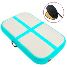 vidaXL Gymnastikmatte, Aufblasbare mit Pumpe 60x100x20 cm PVC Grün