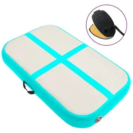 vidaXL Gymnastikmatte, Aufblasbare mit Pumpe 60x100x20 cm PVC Grün