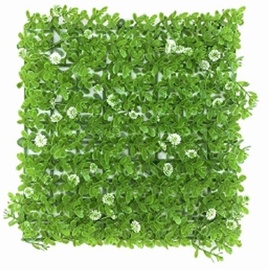 Europalms Buchsmatte, künstlich, grün-weiß, 25x25cm
