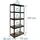 Relaxdays Schwerlastregal Metall 150 x 75 x 30 cm schwarz/braun 5 Böden