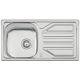 Naber Einbauspülen-Set Nava 2 Edelstahl mit Küchenarmatur Drive 1 Chrom Hochdruck - Weiß