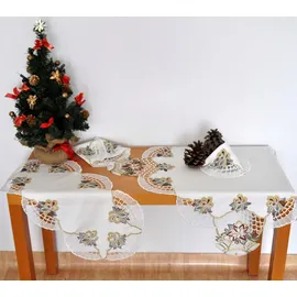 Stickereien Plauen Tischdecke Glockenzauber Gr. 1 Ø 50 cm Bunt