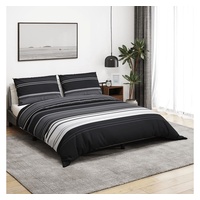Bettbezug Bettwäsche-Set Schwarz und Weiß 240x220 cm Baumwolle, vidaXL (2 St)