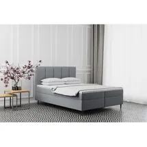 Kaiser Boxspringbett Mit Bettkasten Matratze Adel Stoff Monolith Hellgrau 120x200 Cm