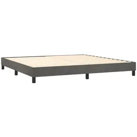 vidaXL Boxspringbett 200x200 cm dunkelgrau