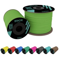 EdcX 2 mm Nylon Paracord 275 (50 und 100 m) – 100% Nylonseil, 3-adrige Schnur, Nylonschnur 2 mm in vielen Farben (Green Golf, 100 m)