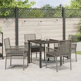 vidaXL Garten Essgruppe 5-tlg. Grau