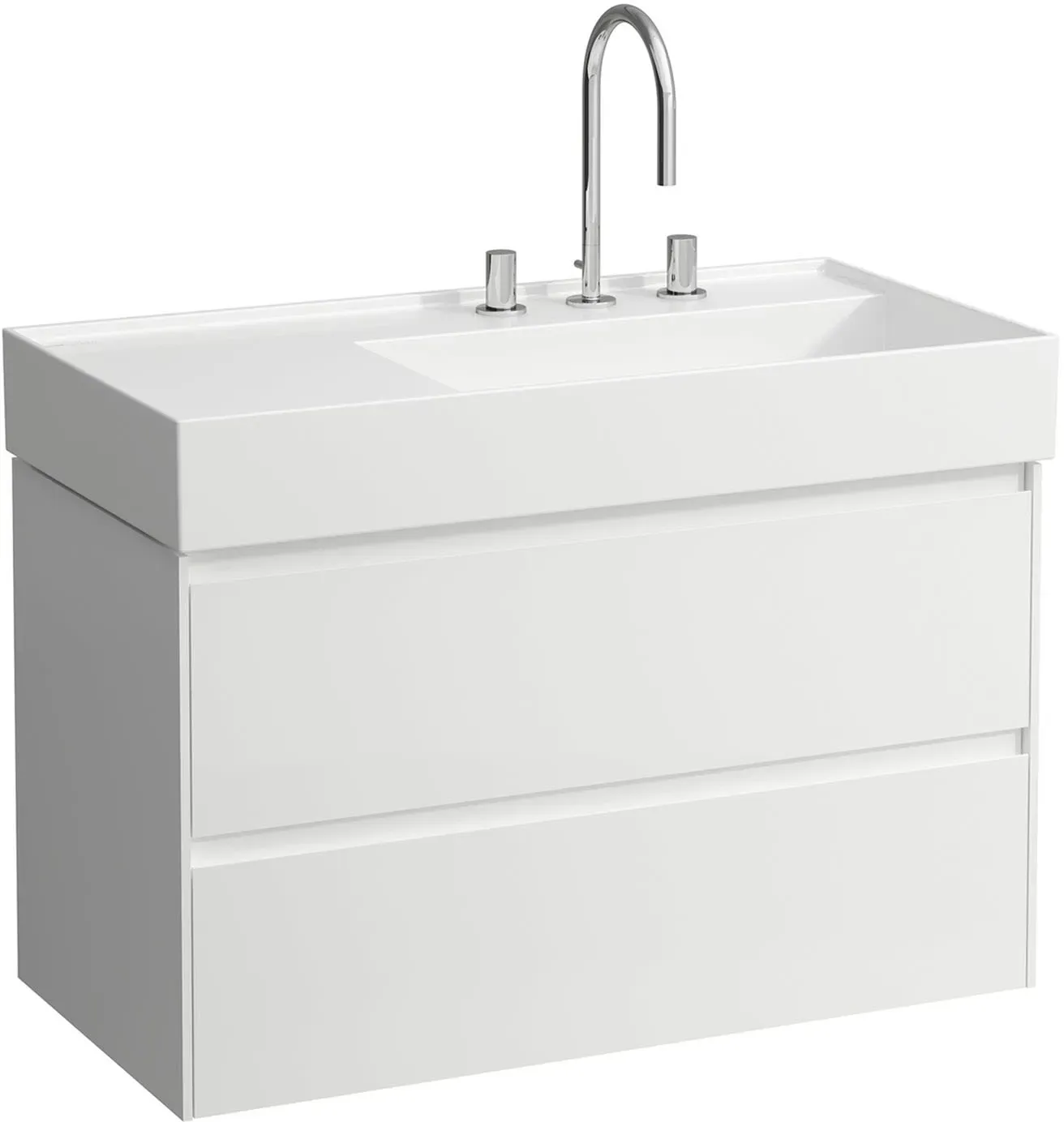 LAUFEN LANI für Kartell • LAUFEN Waschtischunterschrank 88 x 45 cm mit 2 Auszügen