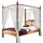 MASSIVMOEBEL24.DE Himmelbett Sheesham 140x200x224 braun geölt NATURE BROWN #530