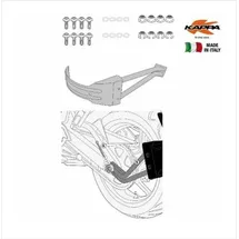 Kappa Hinterradkotflügel für Yamaha MT-07 16-17 Black
