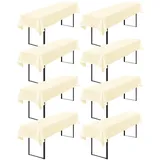 8 Stück Tischdecke Bierzeltgarnitur 100 x 250cm Biertisch Tischdecke wasserdichte Polyester Bierbank Tischdecken für 50 und 70cm Biertische, Rechteckige Tischdecken für Hochzeitsfeiern(Beige)