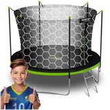 Neo-Sport Gartentrampolin 6ft/183cm mit internem Netz und Leiter Neo-Sport