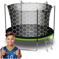 Neo-Sport Gartentrampolin 6ft/183cm mit internem Netz und Leiter Neo-Sport