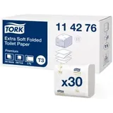 Tork Einzelblatt-Toilettenpapier T3 Premium Extra Soft 2-lagig, 7.560 Tücher