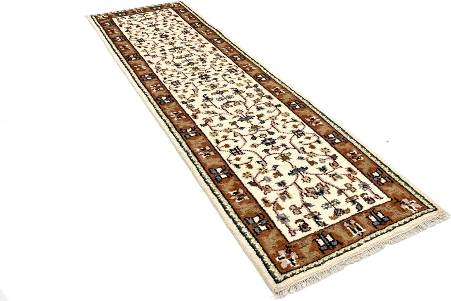 Wollteppich MORGENLAND "Bidjar Teppich Mirola" Teppiche Gr. B/L: 80 cm x 300 cm, 8 mm, 2,4 m2, 1 St., beige Bidjarteppich Bidjar-Teppiche